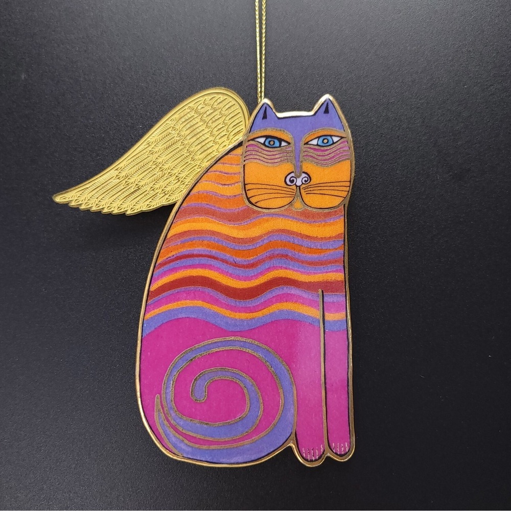 Laurel Burch CELINE Angeli-Cats Bradford Cat Angel Christmas Ornament‎ Porcelain
